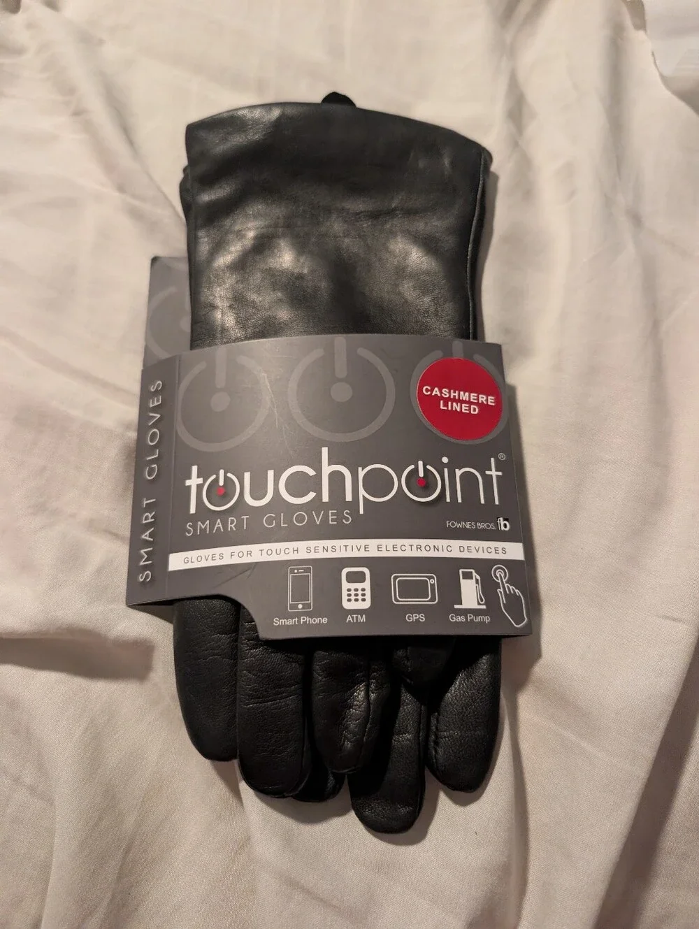 TOUCHPOINT Cashmere Lined Leather Smart Gloves